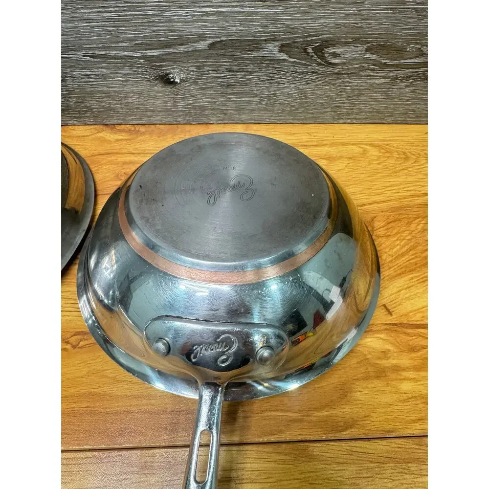 Emeril By All Clad 10 in & 8 in Copper Core Stainless Steel Fry Pan Skillet~2 Pc